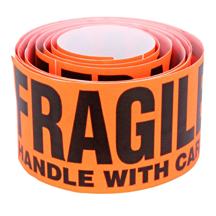 Roll of 12 - 5" x 2" Fragile Labels