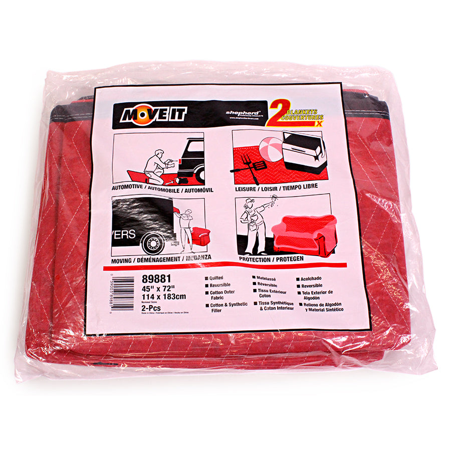 Moving Blanket - 72" x 45" Padded - 2 PACK
